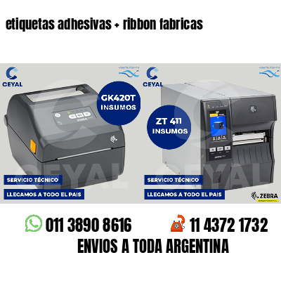 etiquetas adhesivas   ribbon fabricas