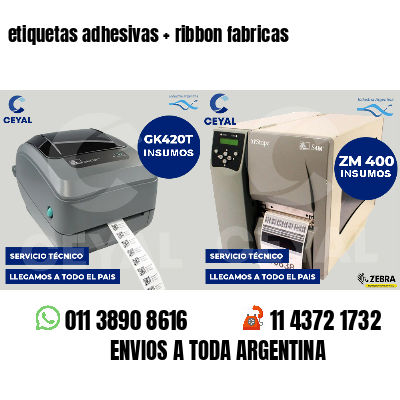 etiquetas adhesivas   ribbon fabricas