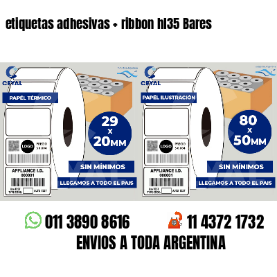 etiquetas adhesivas   ribbon hl35 Bares