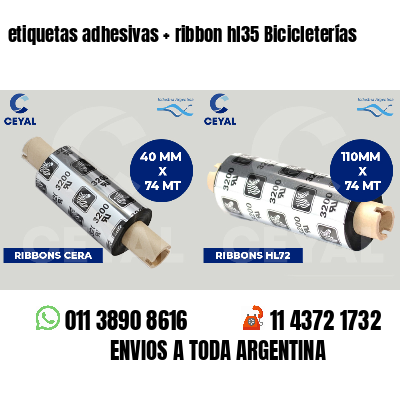 etiquetas adhesivas   ribbon hl35 Bicicleterías