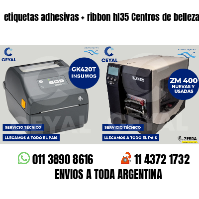 etiquetas adhesivas   ribbon hl35 Centros de belleza