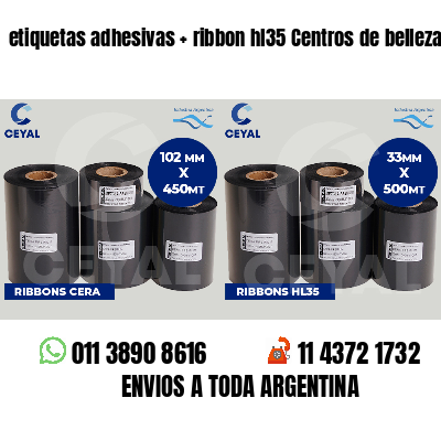 etiquetas adhesivas ribbon hl35 Centros de belleza
