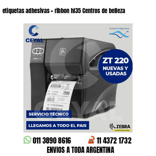 etiquetas adhesivas   ribbon hl35 Centros de belleza