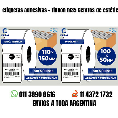 etiquetas adhesivas   ribbon hl35 Centros de estética