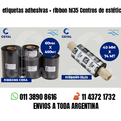 etiquetas adhesivas ribbon hl35 Centros de estética