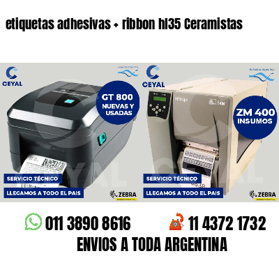 etiquetas adhesivas   ribbon hl35 Ceramistas