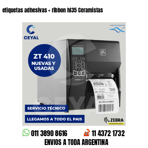 etiquetas adhesivas   ribbon hl35 Ceramistas
