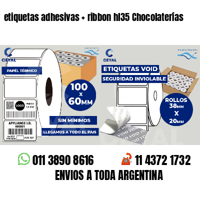 etiquetas adhesivas   ribbon hl35 Chocolaterías