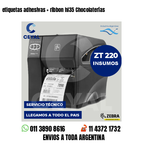 etiquetas adhesivas   ribbon hl35 Chocolaterías