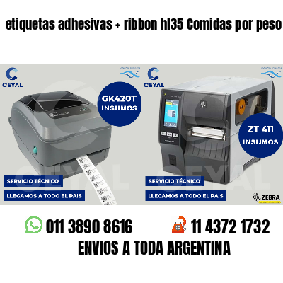 etiquetas adhesivas ribbon hl35 Comidas por peso