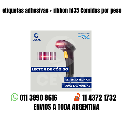 etiquetas adhesivas ribbon hl35 Comidas por peso