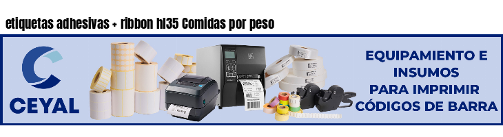 etiquetas adhesivas ribbon hl35 Comidas por peso