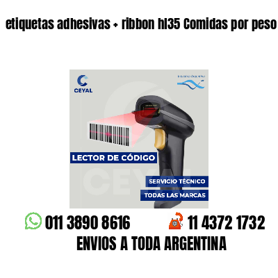 etiquetas adhesivas ribbon hl35 Comidas por peso