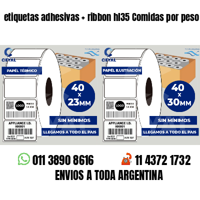 etiquetas adhesivas ribbon hl35 Comidas por peso