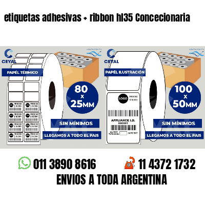 etiquetas adhesivas   ribbon hl35 Concecionaria