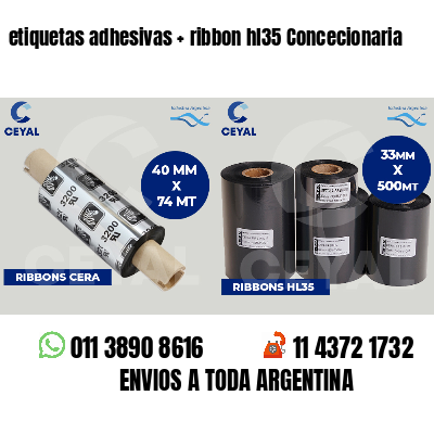 etiquetas adhesivas   ribbon hl35 Concecionaria