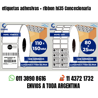 etiquetas adhesivas   ribbon hl35 Concecionaria