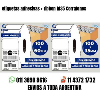 etiquetas adhesivas   ribbon hl35 Corralones