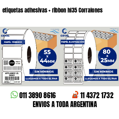 etiquetas adhesivas   ribbon hl35 Corralones