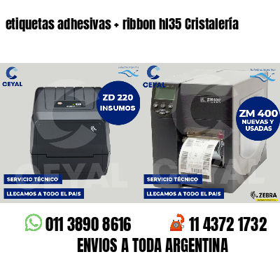 etiquetas adhesivas   ribbon hl35 Cristalería