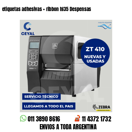 etiquetas adhesivas   ribbon hl35 Despensas