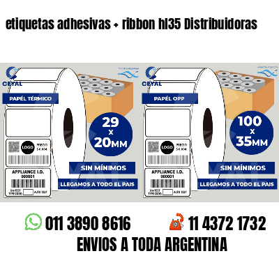 etiquetas adhesivas   ribbon hl35 Distribuidoras