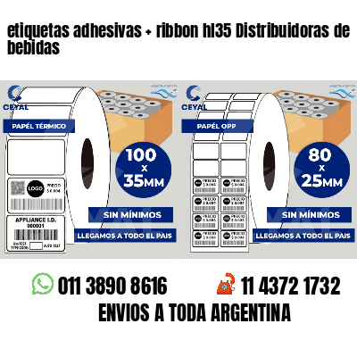 etiquetas adhesivas ribbon hl35 Distribuidoras de bebidas