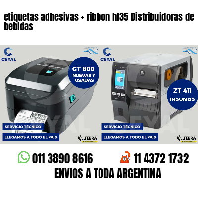 etiquetas adhesivas ribbon hl35 Distribuidoras de bebidas