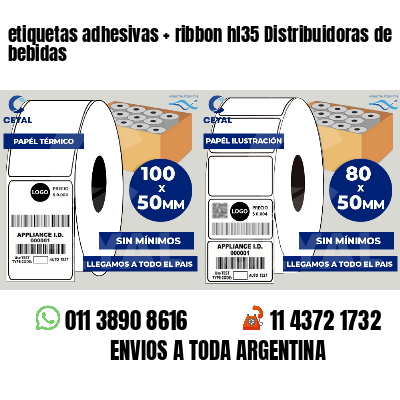 etiquetas adhesivas ribbon hl35 Distribuidoras de bebidas