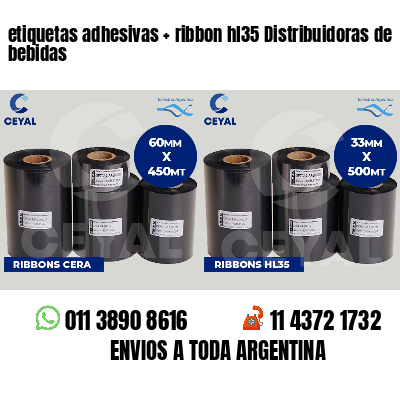 etiquetas adhesivas ribbon hl35 Distribuidoras de bebidas