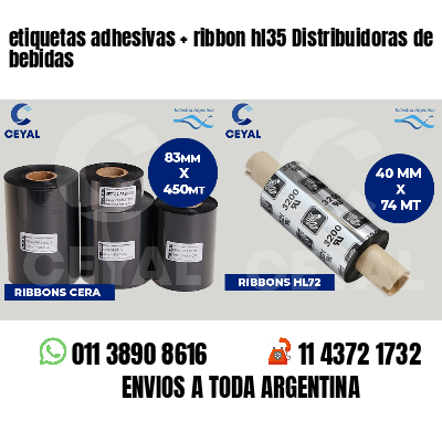 etiquetas adhesivas ribbon hl35 Distribuidoras de bebidas