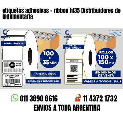 etiquetas adhesivas ribbon hl35 Distribuidores de indumentaria