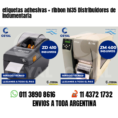 etiquetas adhesivas   ribbon hl35 Distribuidores de indumentaria