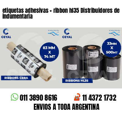 etiquetas adhesivas   ribbon hl35 Distribuidores de indumentaria