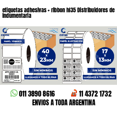 etiquetas adhesivas   ribbon hl35 Distribuidores de indumentaria