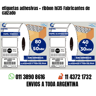 etiquetas adhesivas ribbon hl35 Fabricantes de calzado