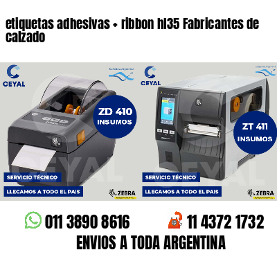 etiquetas adhesivas   ribbon hl35 Fabricantes de calzado
