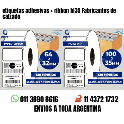 etiquetas adhesivas   ribbon hl35 Fabricantes de calzado