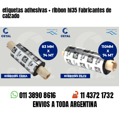 etiquetas adhesivas ribbon hl35 Fabricantes de calzado