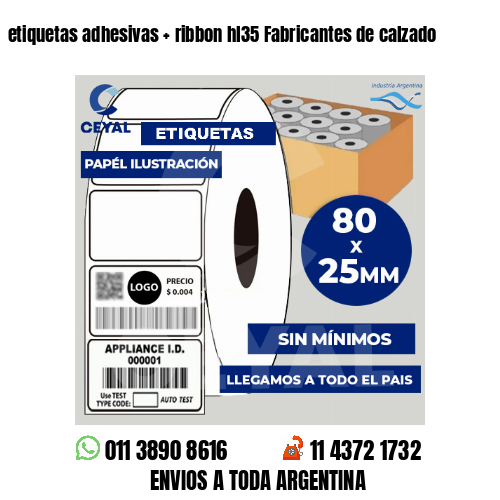 etiquetas adhesivas   ribbon hl35 Fabricantes de calzado