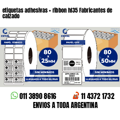 etiquetas adhesivas   ribbon hl35 Fabricantes de calzado