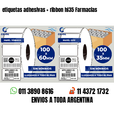 etiquetas adhesivas ribbon hl35 Farmacias