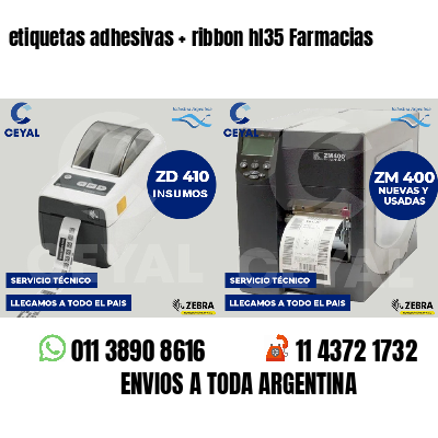 etiquetas adhesivas   ribbon hl35 Farmacias