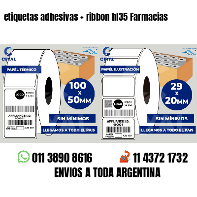 etiquetas adhesivas   ribbon hl35 Farmacias