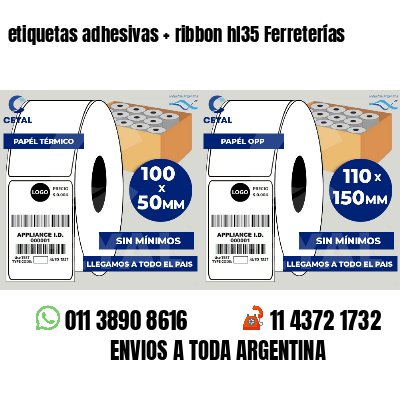 etiquetas adhesivas   ribbon hl35 Ferreterías