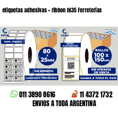 etiquetas adhesivas   ribbon hl35 Ferreterías