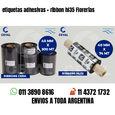 etiquetas adhesivas ribbon hl35 Florerías