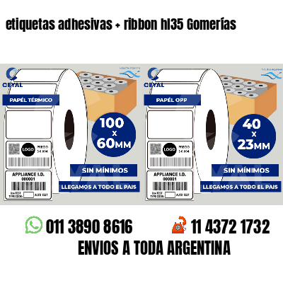 etiquetas adhesivas   ribbon hl35 Gomerías