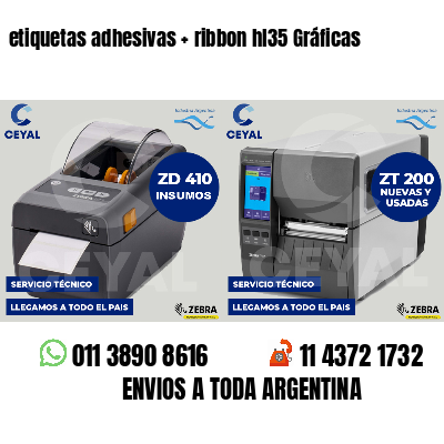 etiquetas adhesivas   ribbon hl35 Gráficas