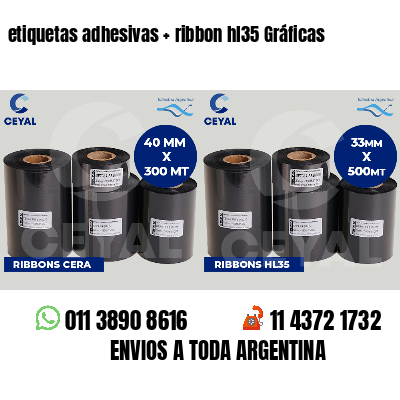 etiquetas adhesivas   ribbon hl35 Gráficas
